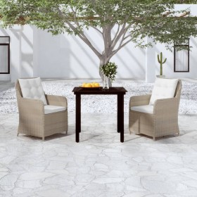 Brown 3-piece garden dining set by vidaXL, Garden sets - Ref: Foro24-3099553, Price: 372,99 €, Discount: %