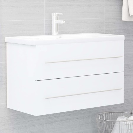 Mueble con lavabo aglomerado blanco de vidaXL, Tocadores de baño - Ref: Foro24-3099050, Precio: 210,82 €, Descuento: %