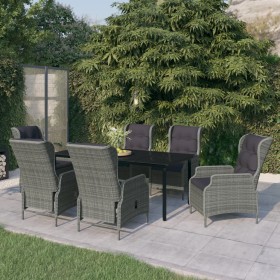 Garden dining set 7 pieces gray synthetic rattan by vidaXL, Garden sets - Ref: Foro24-3099647, Price: 1,00 €, Discount: %