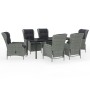 Juego de comedor de jardín 7 piezas ratán sintético gris de vidaXL, Conjuntos de jardín - Ref: Foro24-3099647, Precio: 1,00 €...