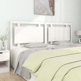 Solid white pine wood bed headboard 185.5x4x100 cm by vidaXL, Headboards and footboards - Ref: Foro24-833142, Price: 90,10 €,...