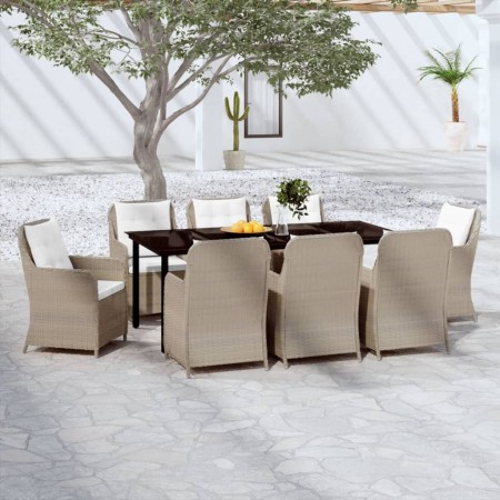 Brown 9-piece garden dining set by vidaXL, Garden sets - Ref: Foro24-3099558, Price: 1,00 €, Discount: %