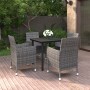 Garten-Essgruppe 5-teilig und Kissen aus synthetischem Rattan und Glas von vidaXL, Gartensets - Ref: Foro24-3099692, Preis: 3...