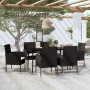 Juego de comedor para jardín 7 piezas negro de vidaXL, Conjuntos de jardín - Ref: Foro24-3099622, Precio: 482,90 €, Descuento: %