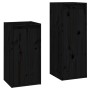 TV furniture, 2 pieces, solid black pine wood by vidaXL, TV Furniture - Ref: Foro24-3100158, Price: 94,28 €, Discount: %