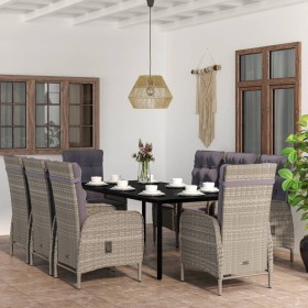 9-piece garden dining set in gray and black by vidaXL, Garden sets - Ref: Foro24-3099364, Price: 2,00 €, Discount: %