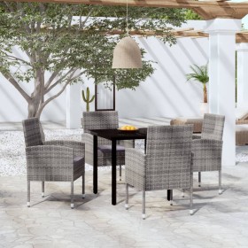 Anthrazitgraues 5-teiliges Garten-Essset von vidaXL, Gartensets - Ref: Foro24-3099608, Preis: 337,99 €, Rabatt: %