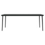 Mesa de comedor para jardín acero y vidrio negro 200x100x74 cm de vidaXL, Mesas de jardín - Ref: Foro24-3100108, Precio: 224,...