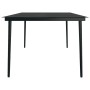 Mesa de comedor para jardín acero y vidrio negro 200x100x74 cm de vidaXL, Mesas de jardín - Ref: Foro24-3100108, Precio: 224,...