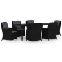 Juego de comedor para jardín 7 piezas negro de vidaXL, Conjuntos de jardín - Ref: Foro24-3099563, Precio: 1,00 €, Descuento: %