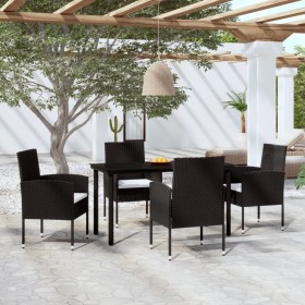 Juego de comedor para jardín 5 piezas negro de vidaXL, Conjuntos de jardín - Ref: Foro24-3099603, Precio: 350,36 €, Descuento: %