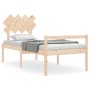 Cama para personas mayores con cabecero madera maciza 90x200 cm de vidaXL, Camas y somieres - Ref: Foro24-3195531, Precio: 12...