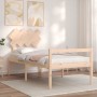 Cama para personas mayores con cabecero madera maciza 90x200 cm de vidaXL, Camas y somieres - Ref: Foro24-3195531, Precio: 12...