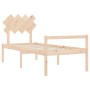 Cama para personas mayores con cabecero madera maciza 90x200 cm de vidaXL, Camas y somieres - Ref: Foro24-3195531, Precio: 12...