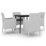 Set comedor de jardín 5 pzas y cojines ratán sintético y vidrio de vidaXL, Conjuntos de jardín - Ref: Foro24-3099746, Precio:...