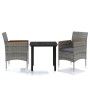 3-piece garden dining set with gray and black cushions by vidaXL, Garden sets - Ref: Foro24-3099335, Price: 206,66 €, Discoun...