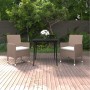 Garden dining set 3 pieces with synthetic rattan and glass cushions by vidaXL, Garden sets - Ref: Foro24-3099751, Price: 204,...