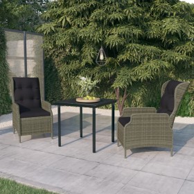 3-piece brown garden dining set by vidaXL, Garden sets - Ref: Foro24-3099649, Price: 588,99 €, Discount: %