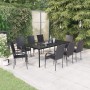 Juego de comedor para jardín 9 piezas negro de vidaXL, Conjuntos de jardín - Ref: Foro24-3099382, Precio: 644,98 €, Descuento: %