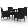 Set comedor de jardín 5 pzas y cojines ratán sintético y vidrio de vidaXL, Conjuntos de jardín - Ref: Foro24-3099728, Precio:...