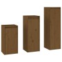 TV furniture 3 pieces solid honey brown pine wood by vidaXL, TV Furniture - Ref: Foro24-3100162, Price: 141,38 €, Discount: %