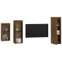 TV furniture 3 pieces solid honey brown pine wood by vidaXL, TV Furniture - Ref: Foro24-3100162, Price: 141,38 €, Discount: %