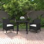 Garden dining set 3 pieces and synthetic rattan and glass cushions by vidaXL, Garden sets - Ref: Foro24-3099679, Price: 182,4...