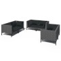 6-piece garden sofas and dark gray synthetic rattan cushions by vidaXL, Garden sets - Ref: Foro24-3099830, Price: 516,46 €, D...