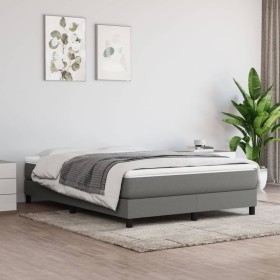 Dark gray fabric bed frame 140x190 cm by vidaXL, Beds and slatted bases - Ref: Foro24-3120509, Price: 98,70 €, Discount: %