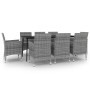 Garden dining set 9 pieces and synthetic rattan and glass cushions by vidaXL, Garden sets - Ref: Foro24-3099744, Price: 786,1...