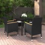 Garten Esstischgarnitur 5 Stück und Kissen aus synthetischem Rattan und Glas von vidaXL, Gartensets - Ref: Foro24-3099770, Pr...