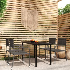 Garten-Essgruppe 5-teilig grau von vidaXL, Gartensets - Ref: Foro24-3099585, Preis: 277,05 €, Rabatt: %