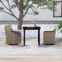 3-piece garden dining set with brown cushions by vidaXL, Garden sets - Ref: Foro24-3099535, Price: 326,97 €, Discount: %