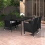 Set comedor de jardín 5 pzas y cojines ratán sintético y vidrio de vidaXL, Conjuntos de jardín - Ref: Foro24-3099729, Precio:...