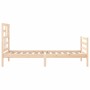 Bed frame with solid wood headboard 100x200 cm by vidaXL, Beds and slatted bases - Ref: Foro24-3194886, Price: 98,99 €, Disco...