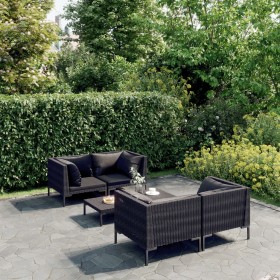 5-piece garden sofa set with dark gray synthetic rattan cushions by vidaXL, Garden sets - Ref: Foro24-3099798, Price: 309,99 ...