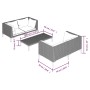 Gartensofa 5 Stück und Kissen dunkelgrau synthetisches Rattan von vidaXL, Gartensets - Ref: Foro24-3099798, Preis: 309,53 €, ...