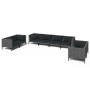 Gartensofa Set 8 Stück dunkelgraue synthetische Rattankissen von vidaXL, Gartensets - Ref: Foro24-3099834, Preis: 814,26 €, R...