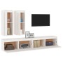 Muebles para TV 4 piezas madera maciza de pino blanco de vidaXL, Muebles TV - Ref: Foro24-3100180, Precio: 203,11 €, Descuent...