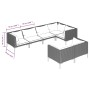 Gartensofas 7-teilig und Kissen dunkelgraues synthetisches Rattan von vidaXL, Gartensets - Ref: Foro24-3099864, Preis: 586,99...