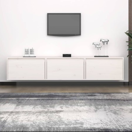 TV stand, 3-piece solid white pine wood by vidaXL, TV Furniture - Ref: Foro24-3100130, Price: 116,99 €, Discount: %