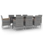 Garden dining set 9 pieces and synthetic rattan and glass cushions by vidaXL, Garden sets - Ref: Foro24-3099792, Price: 726,5...