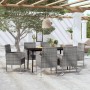 Juego de comedor de jardín 7 piezas gris antracita de vidaXL, Conjuntos de jardín - Ref: Foro24-3099628, Precio: 512,36 €, De...