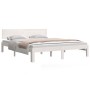 Solid white pine wood bed frame 160x200 cm by vidaXL, Beds and slatted bases - Ref: Foro24-833120, Price: 209,38 €, Discount: %