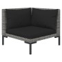 Gartensofas 5 Stück und Kissen dunkelgraues synthetisches Rattan von vidaXL, Gartensets - Ref: Foro24-3099838, Preis: 430,99 ...