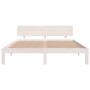 Estructura de cama de madera maciza de pino blanco 160x200 cm de vidaXL, Camas y somieres - Ref: Foro24-833120, Precio: 209,3...