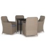 5-piece garden dining set with brown cushions by vidaXL, Garden sets - Ref: Foro24-3099536, Price: 575,99 €, Discount: %