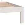 Solid white pine wood bed frame 160x200 cm by vidaXL, Beds and slatted bases - Ref: Foro24-833120, Price: 209,38 €, Discount: %