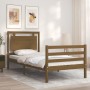 Honey brown solid wood bed frame and headboard 100x200 cm by vidaXL, Beds and slatted bases - Ref: Foro24-3194044, Price: 130...