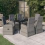 7-piece garden dining set with gray cushions by vidaXL, Garden sets - Ref: Foro24-3099488, Price: 1,00 €, Discount: %